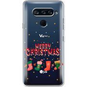 Прозрачный чехол BoxFace LG V40 ThinQ Merry Christmas