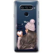 Прозрачный чехол BoxFace LG V40 ThinQ love is in the air