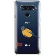 Прозрачный чехол BoxFace LG V40 ThinQ Синиця і калина