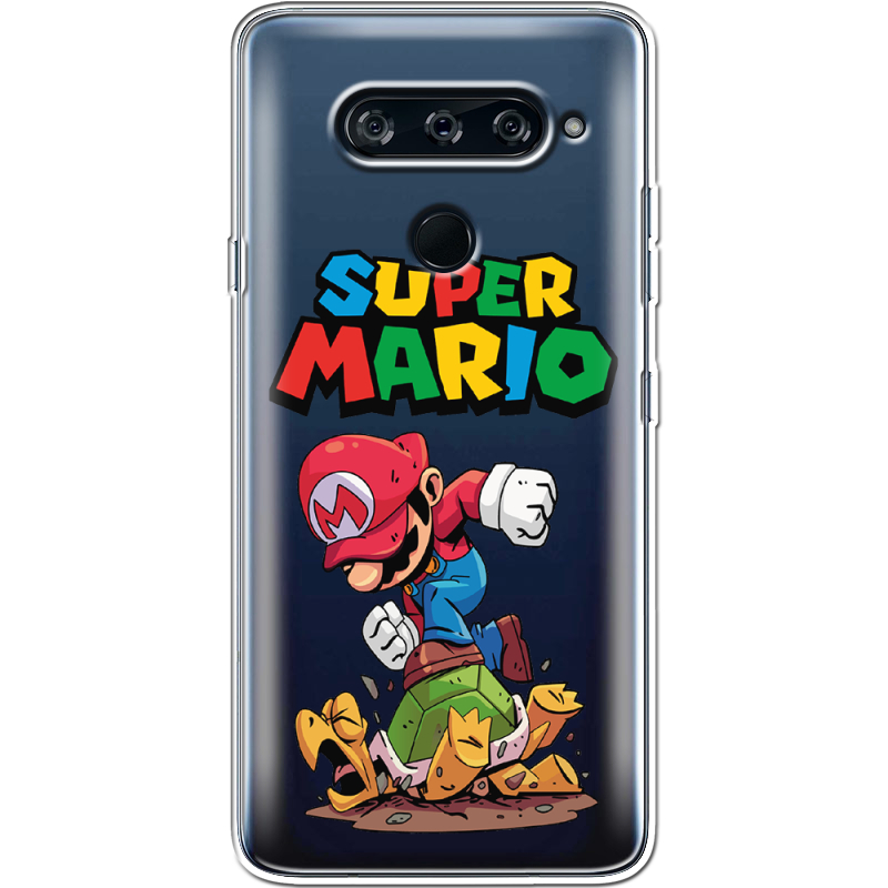 Прозрачный чехол BoxFace LG V40 ThinQ Super Mario