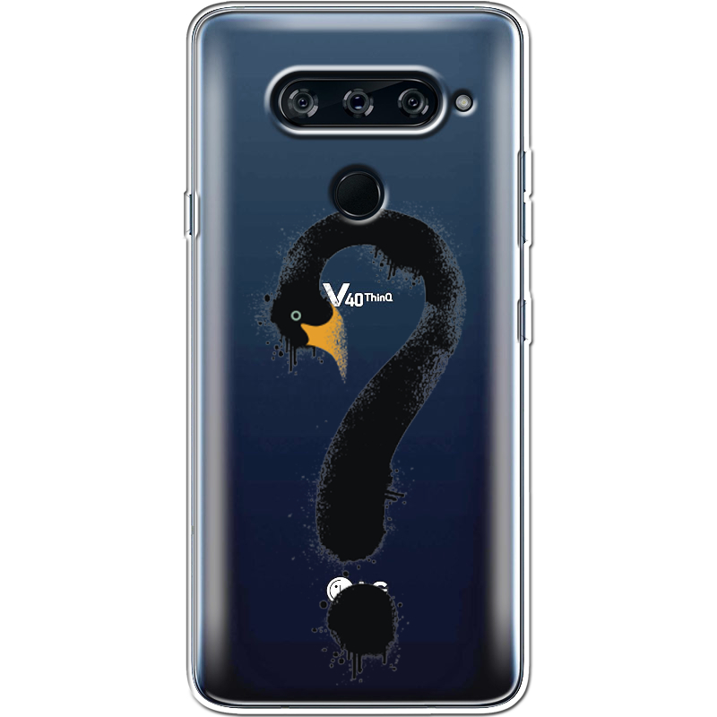 Прозрачный чехол BoxFace LG V40 ThinQ Swan question