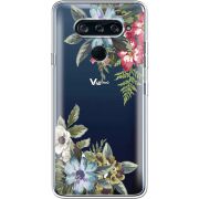 Прозрачный чехол BoxFace LG V40 ThinQ Floral