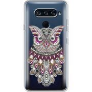 Чехол со стразами  LG V40 ThinQ Owl