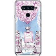 Чехол со стразами  LG V40 ThinQ Perfume bottle