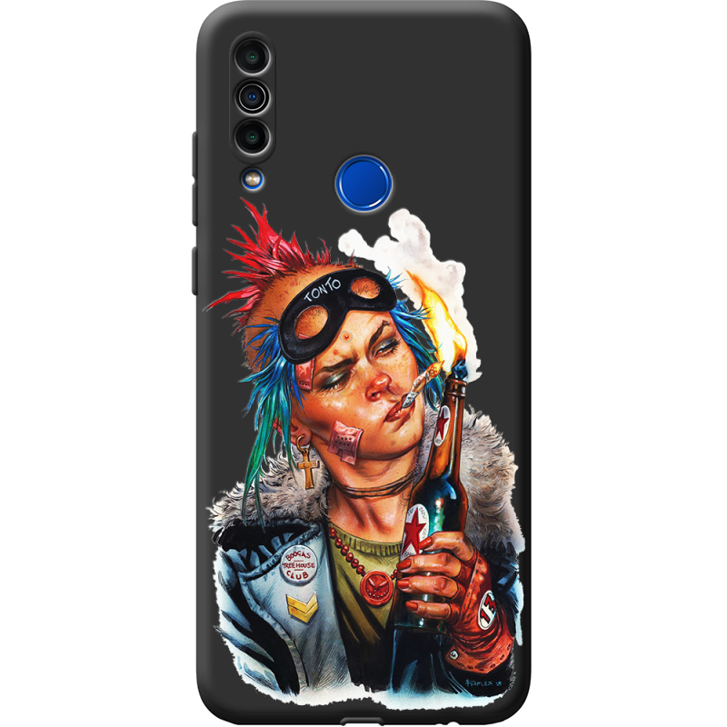 Черный чехол BoxFace Meizu M10 Tanker Girl