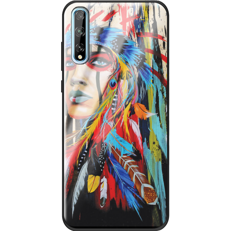 Защитный чехол BoxFace Glossy Panel Huawei P Smart S Feather Girl