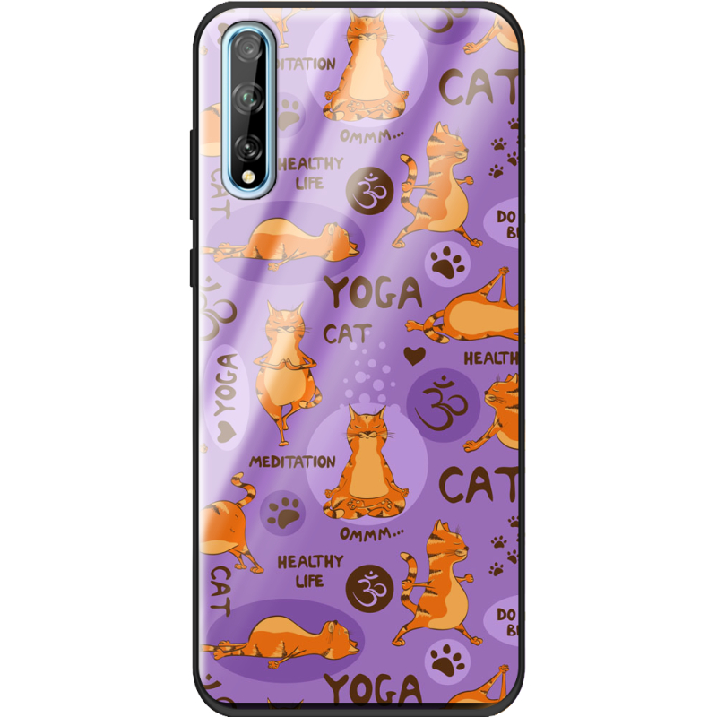 Защитный чехол BoxFace Glossy Panel Huawei P Smart S Yoga Cat