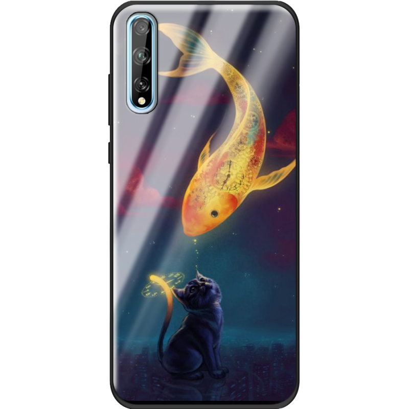 Защитный чехол BoxFace Glossy Panel Huawei P Smart S Kitten And Fish