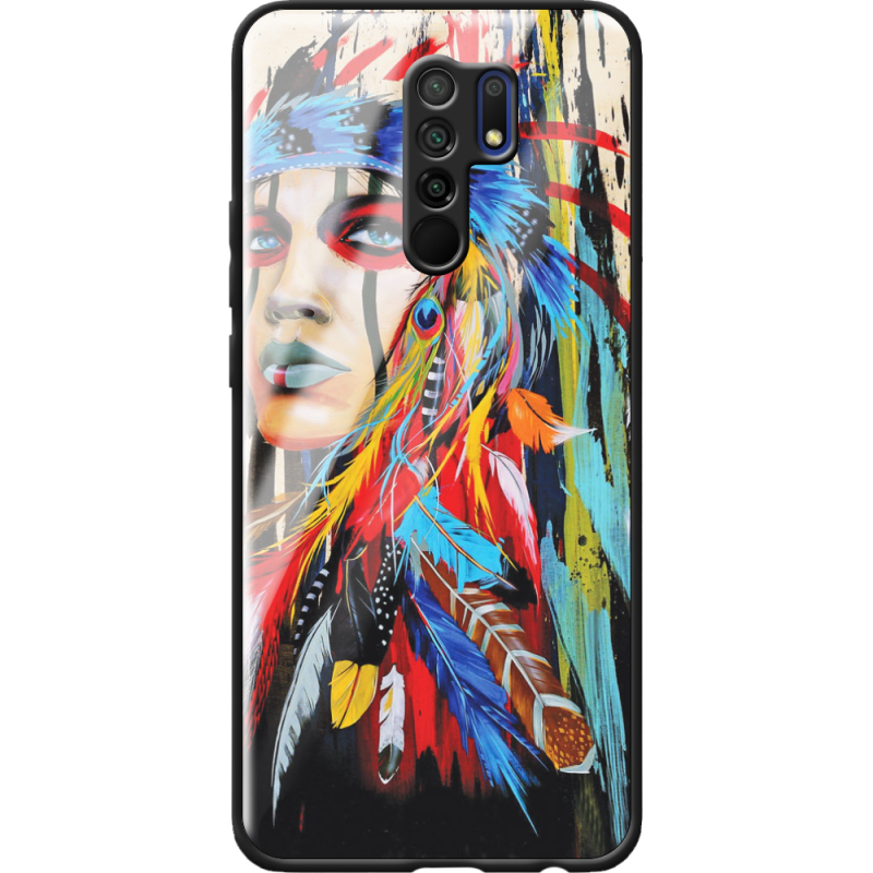 Защитный чехол BoxFace Glossy Panel Xiaomi Redmi 9 Feather Girl