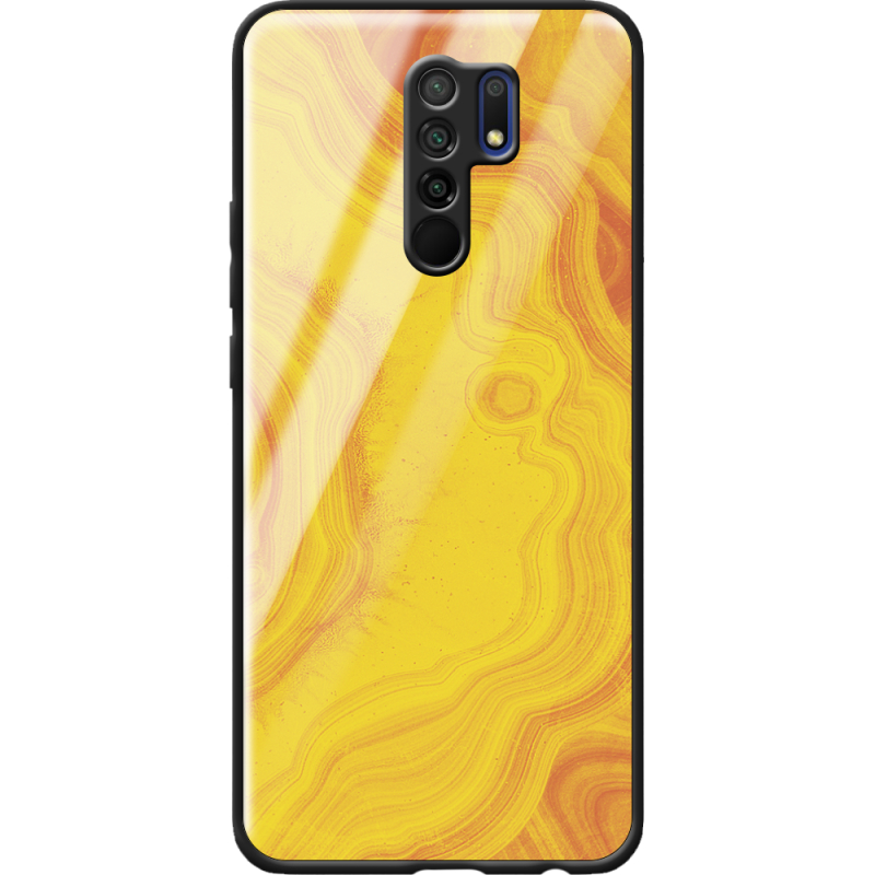 Защитный чехол BoxFace Glossy Panel Xiaomi Redmi 9 Yellow Marble