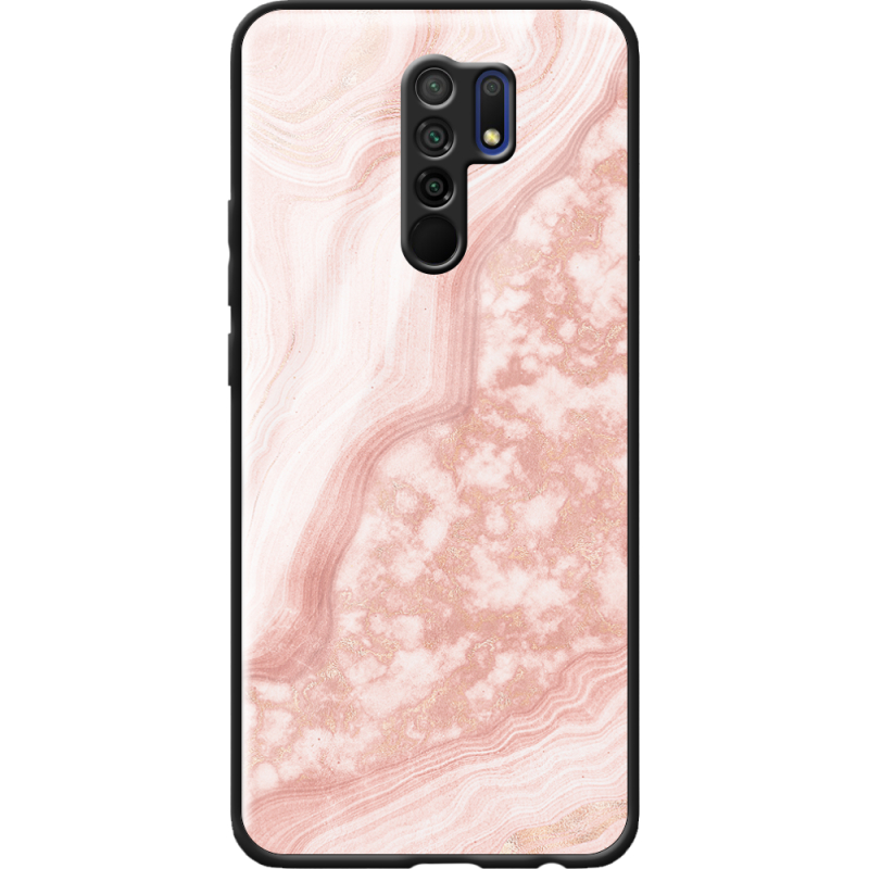 Защитный чехол BoxFace Glossy Panel Xiaomi Redmi 9 Pink Marble