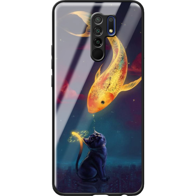 Защитный чехол BoxFace Glossy Panel Xiaomi Redmi 9 Kitten And Fish