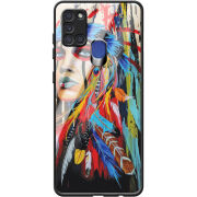 Защитный чехол BoxFace Glossy Panel Samsung A217 Galaxy A21s Feather Girl