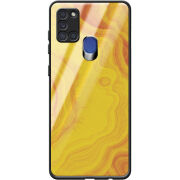 Защитный чехол BoxFace Glossy Panel Samsung A217 Galaxy A21s Yellow Marble