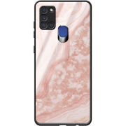 Защитный чехол BoxFace Glossy Panel Samsung A217 Galaxy A21s Pink Marble