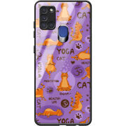 Защитный чехол BoxFace Glossy Panel Samsung A217 Galaxy A21s Yoga Cat