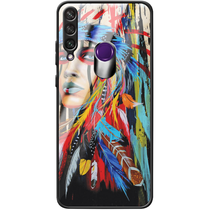 Защитный чехол BoxFace Glossy Panel Huawei Y6p Feather Girl