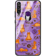 Защитный чехол BoxFace Glossy Panel Huawei Y6p Yoga Cat