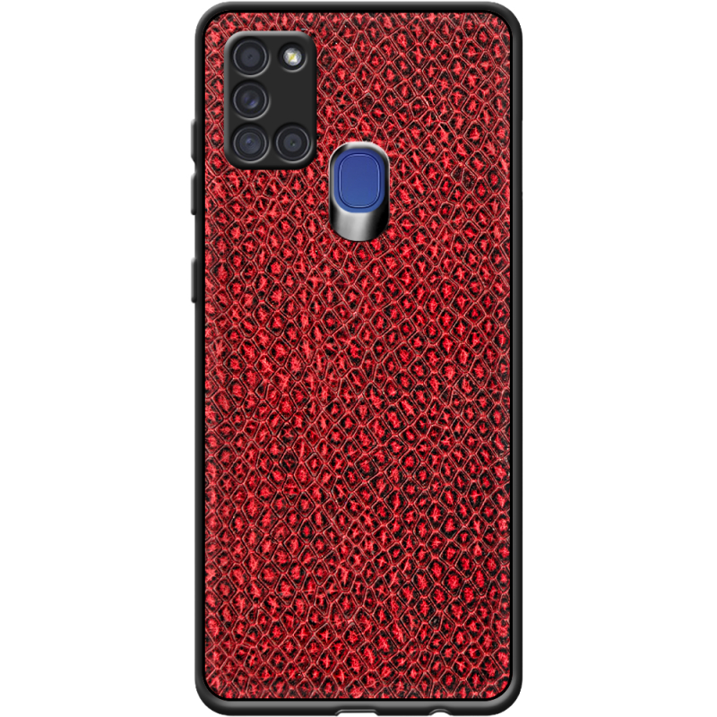 Кожаный чехол Boxface Samsung A217 Galaxy A21s Snake Red