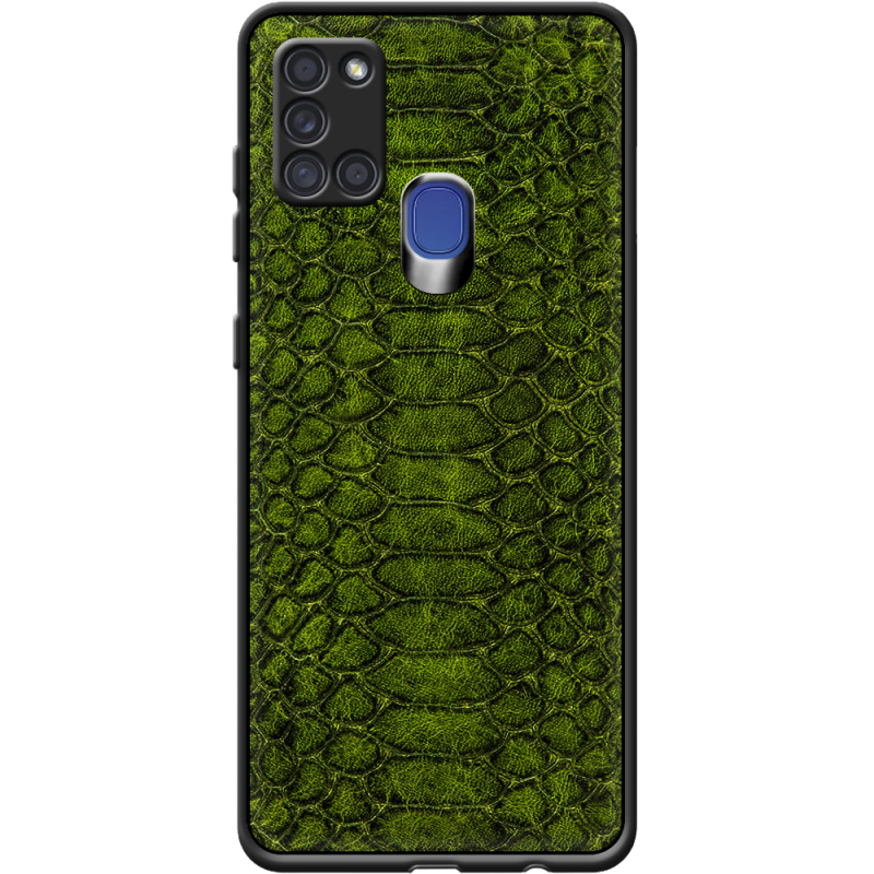 Кожаный чехол Boxface Samsung A217 Galaxy A21s Reptile Forest Green