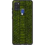 Кожаный чехол Boxface Samsung A217 Galaxy A21s Reptile Forest Green