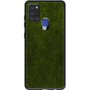 Кожаный чехол Boxface Samsung A217 Galaxy A21s Snake Forest Green