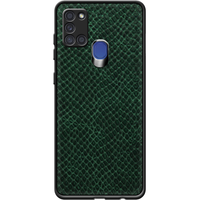 Кожаный чехол Boxface Samsung A217 Galaxy A21s Snake Emerald