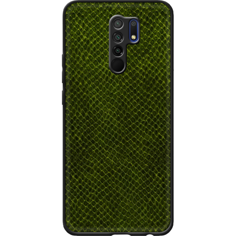 Кожаный чехол Boxface Xiaomi Redmi 9 Snake Forest Green