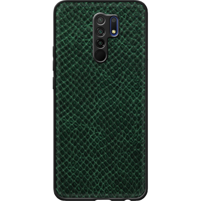 Кожаный чехол Boxface Xiaomi Redmi 9 Snake Emerald