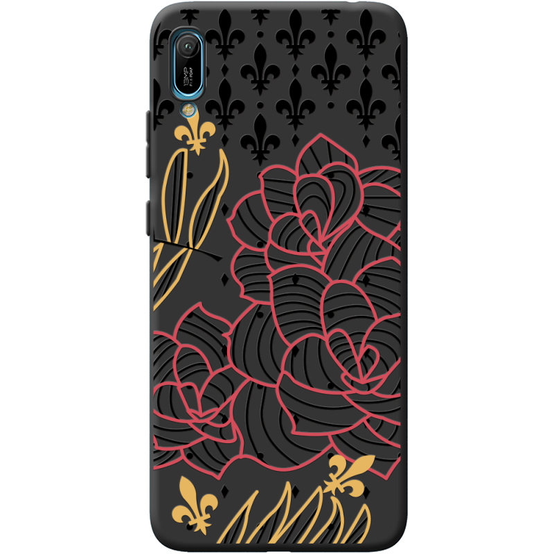 Черный чехол BoxFace Huawei Y6 2019 FranceFlowers