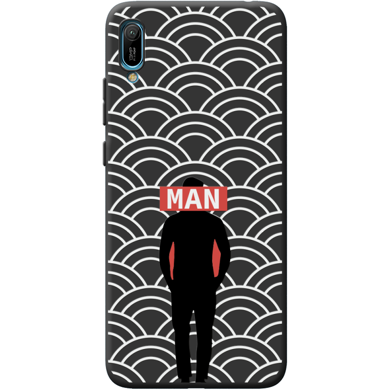 Черный чехол BoxFace Huawei Y6 2019 Man Pattern