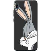 Черный чехол BoxFace Huawei Y6 2019 Lucky Rabbit