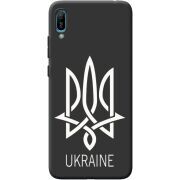 Черный чехол BoxFace Huawei Y6 2019 Тризуб монограмма ukraine