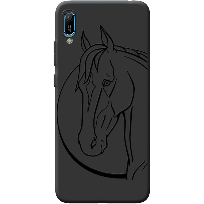 Черный чехол BoxFace Huawei Y6 2019 Horse