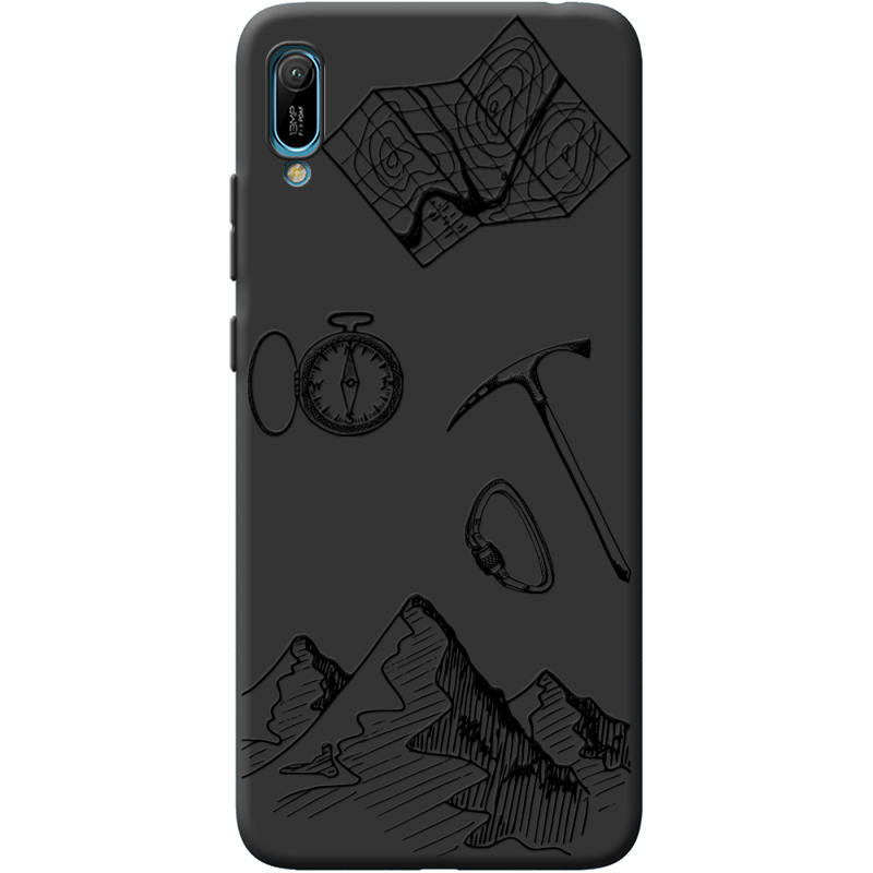 Черный чехол BoxFace Huawei Y6 2019 Mountains