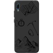 Черный чехол BoxFace Huawei Y6 2019 Mountains