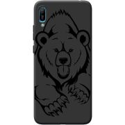 Черный чехол BoxFace Huawei Y6 2019 Grizzly Bear