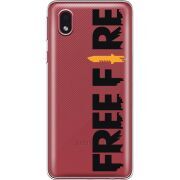 Прозрачный чехол BoxFace Samsung Galaxy A01 Core (A013) Free Fire Black Logo