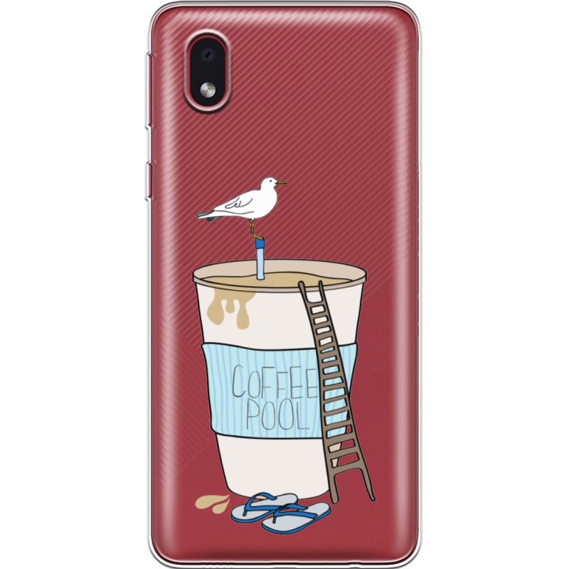 Прозрачный чехол BoxFace Samsung Galaxy A01 Core (A013) Segull in Cofee Pool