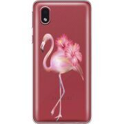 Прозрачный чехол BoxFace Samsung Galaxy A01 Core (A013) Floral Flamingo