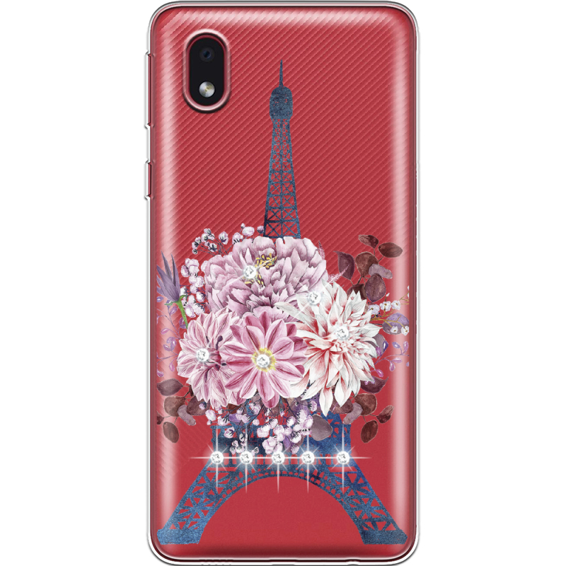 Чехол со стразами Samsung Galaxy A01 Core (A013) Eiffel Tower