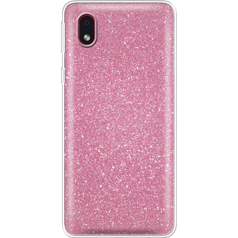 Чехол с блёстками Samsung Galaxy A01 Core (A013) Розовый