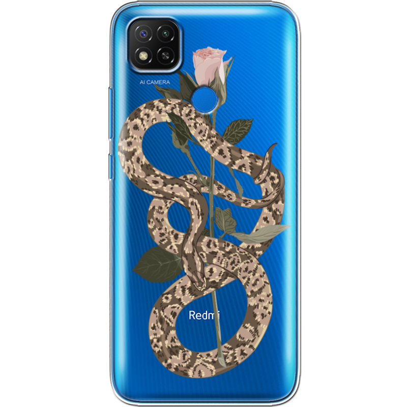 Прозрачный чехол BoxFace Xiaomi Redmi 9C Glamor Snake
