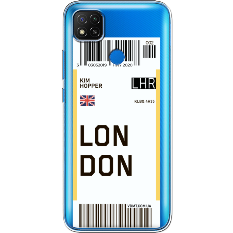 Прозрачный чехол BoxFace Xiaomi Redmi 9C Ticket London