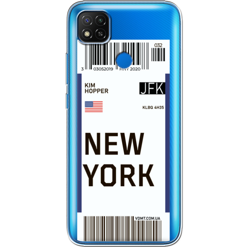 Прозрачный чехол BoxFace Xiaomi Redmi 9C Ticket New York