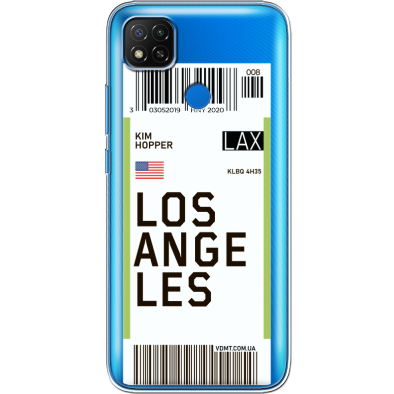 Прозрачный чехол BoxFace Xiaomi Redmi 9C Ticket Los Angeles
