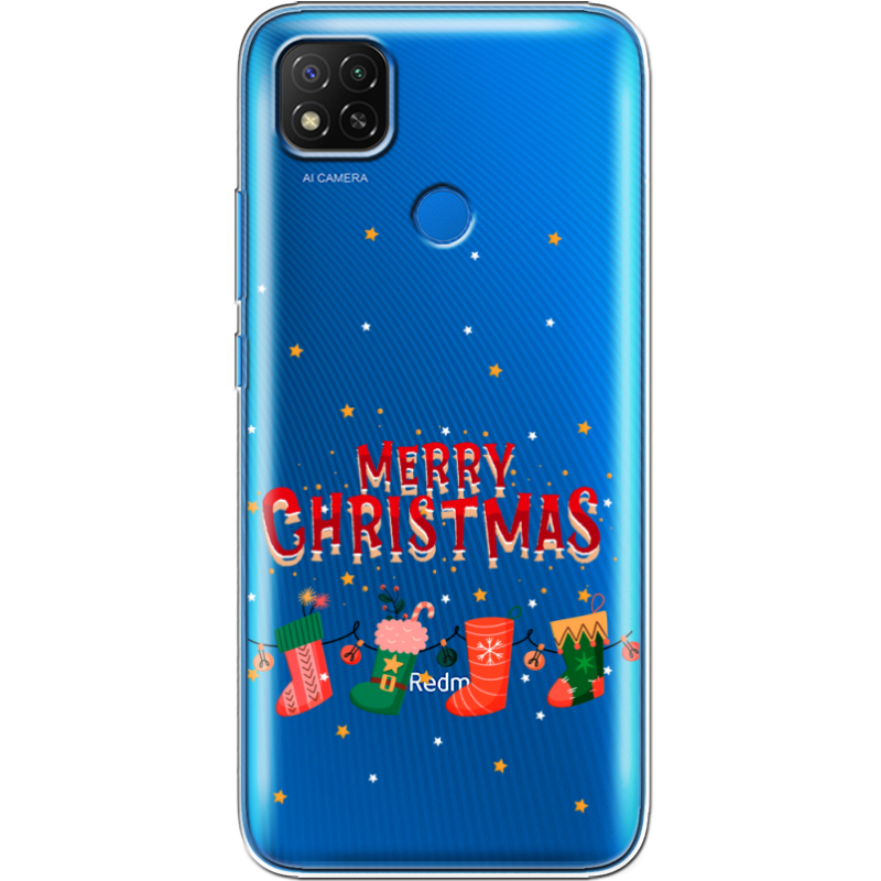 Прозрачный чехол BoxFace Xiaomi Redmi 9C Merry Christmas