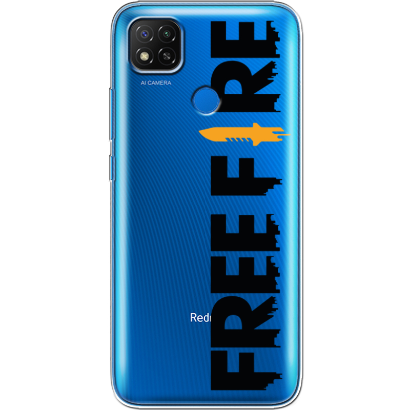 Прозрачный чехол BoxFace Xiaomi Redmi 9C Free Fire Black Logo