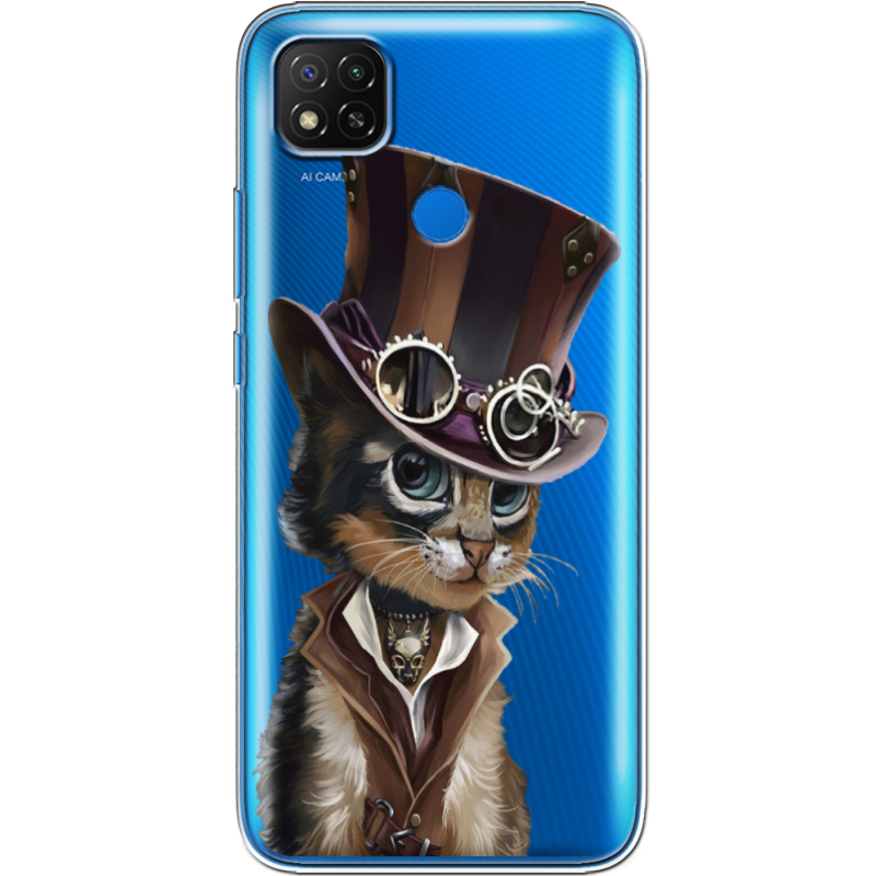 Прозрачный чехол BoxFace Xiaomi Redmi 9C Steampunk Cat