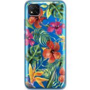 Прозрачный чехол BoxFace Xiaomi Redmi 9C Tropical Flowers